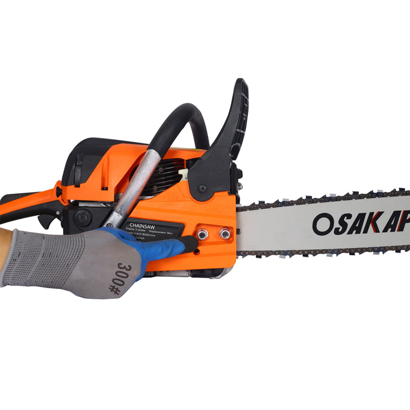 High Performance 22" 58Cc Gasoline Chainsaw For Trees And Wood Cutting Epa Compliant - Orange
