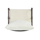 Industrial Outdoor Patio Plumber's Iron Frame Swivel Barstool With Cushions, Height Adjustable