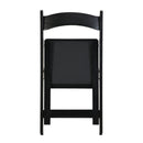 Solid Wood Upholstered Folding Chair Set, Dining Room (Set of 4)