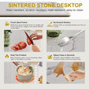 Modern Rectangular Dining Table For 6 - 8, Plated Hourglass Base