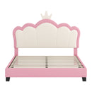 Upholstered Princess Platform Bed With Crown Headboard