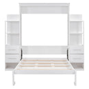 Murphy Wall Bed With Shelves, Drawers And LED Lights