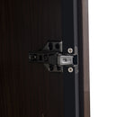 Modern Minimalist Style LED Curio Cabinet With Tempered Glass Door, Metal Legs