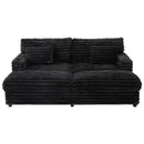 Plush Oversized Double Chaise Lounge Sofa Bed With USB Ports And Cup Holders