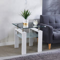 Clear Glass Top Side Table, End Table, Modern Design For Home