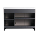 Contemporary Freestanding Bathroom Vanity With Resin Sink & Soft-Close Cabinet Doors