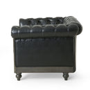 Luminex - Tufted Upholstered Club Chair With Nailhead Accents And Scrolled Tuxedo Arms
