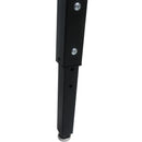 Metal Adjustable Worktable With Socket And Wooden Top - Black