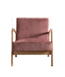 Classic Mid-Century Modern Accent Chairs, Open Framed Armchair With Cushioning