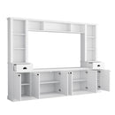 Minimalist Entertainment Wall Unit Set With Bridge For TVs Up To 75"