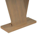 Console Table With V Shape Base, Sculptural Entryway Accent