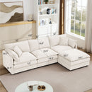 Modular L-Shaped Sectional Sofa With Movable Ottoman