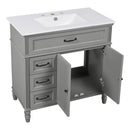 Bathroom Vanity With Sink, Freestanding Cabinet & Drawers