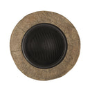 Outdoor 34" Lightweight Concrete Wood Burning Fire Pit - Stone Gray