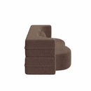 Modern Floor Sofa, With 2 Pillows, Convertible Teddy Fabric Foam Filled Bed