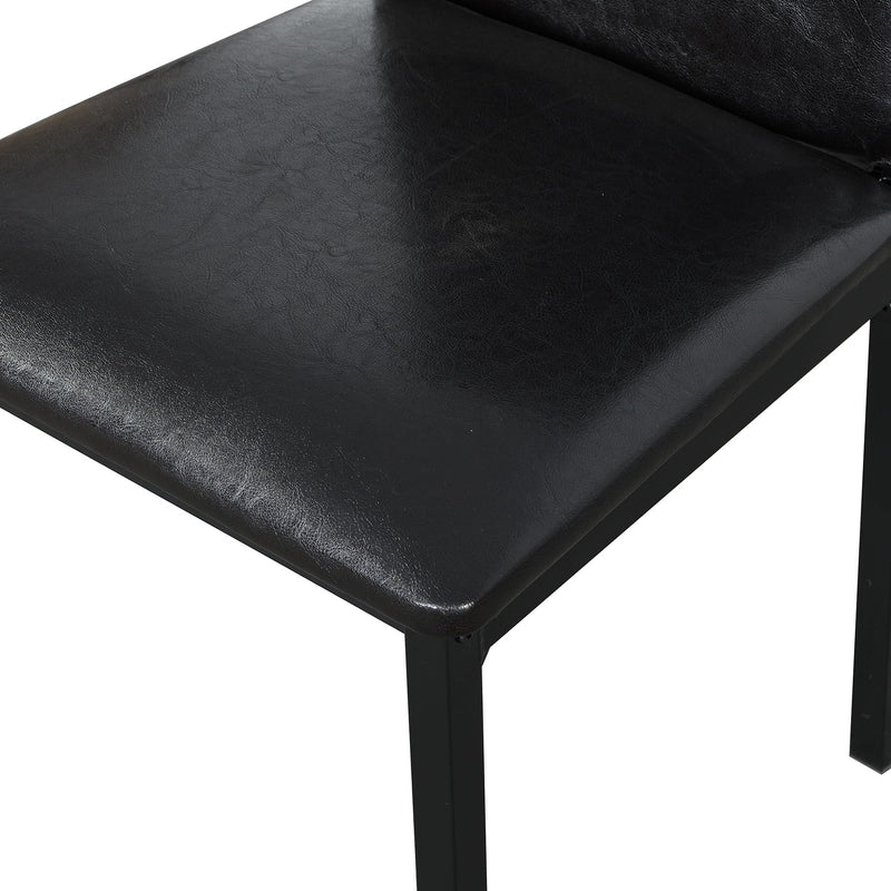 Metal Frame Dining Seats (Set of 4) - Black