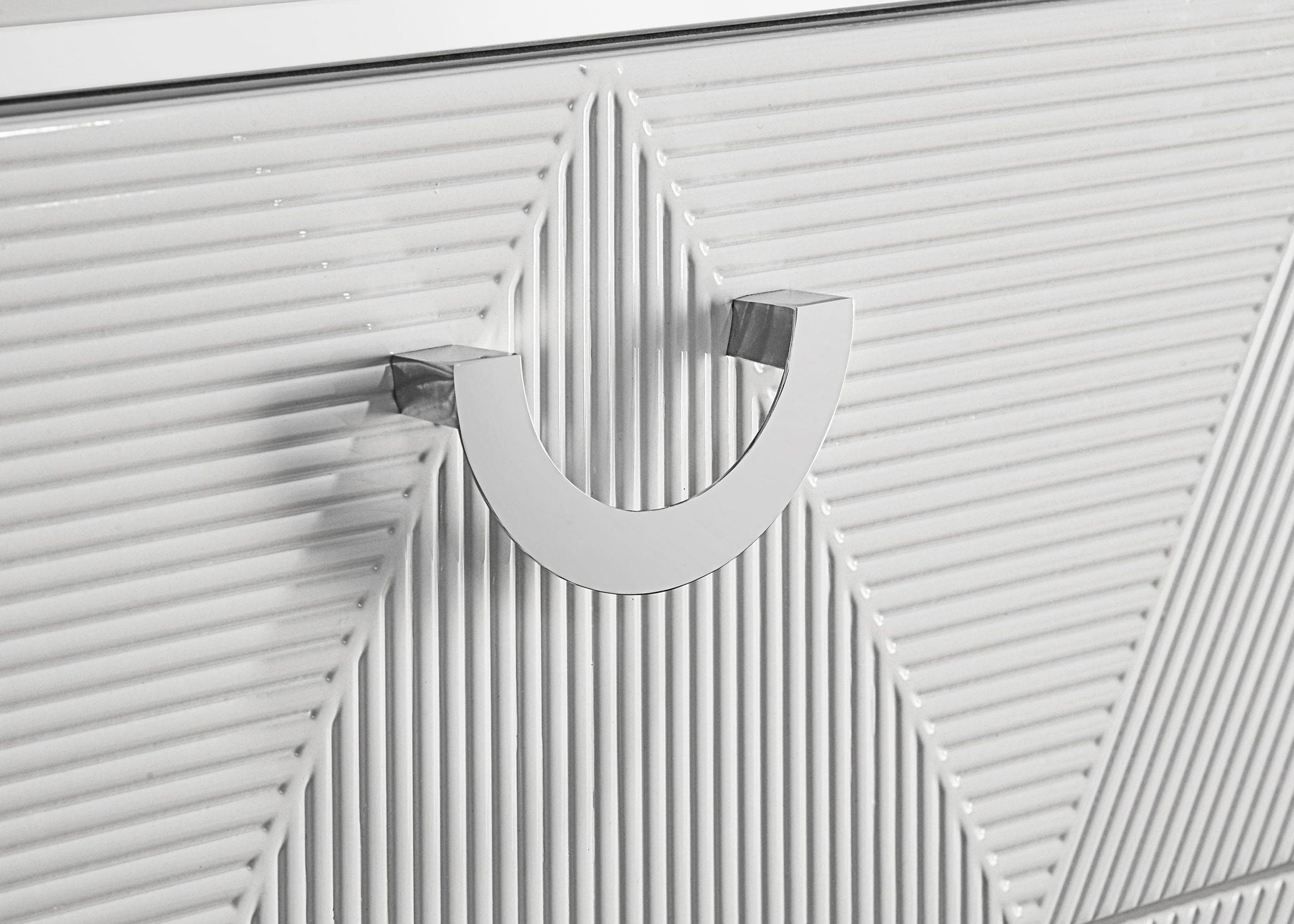 Cassia 6-drawer Dresser Cabinet with Mirror White High Gloss