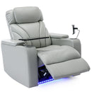 Power Motion Recliner Electric Power Recliner With USB Charging Port, Hidden Arm Storage, Convenient Cup Holder And Bluetooth Speaker