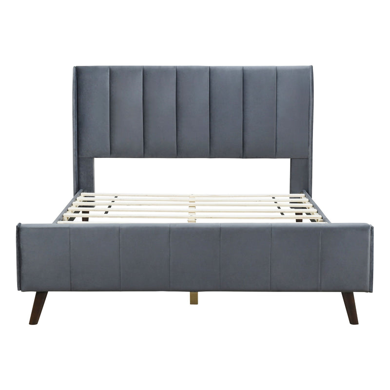 Upholstered Platform Bed, Velvet