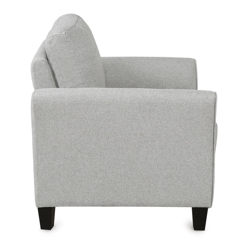 Living Room Furniture Armrest Single Sofa   and Loveseat Sofa (Light Gray)