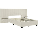 Upholstered Platform Bed With Big Headboard
