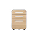 3 Drawer Mobile File Cabinet Under Desk Office, Simple Style Versatile Storage Cabinet For Legal / Letter / A4 Files, 5 Wheel Design Anti-Tilting Cold Rolled Steel Waterproof Moisture-Proof