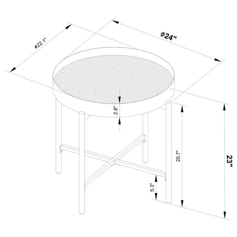 Ozella - Round Coffee Table Set