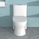1 Piece Toilet For Bathroom, Dual Flush 1.22/1.6 Gpf, Soft Closing Seat - White