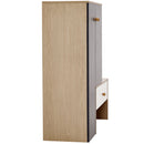 Modern Multi Functional Shoe Storage Bench & Cabinets With Adjustable Shelves - Gray / Natural Wood / White