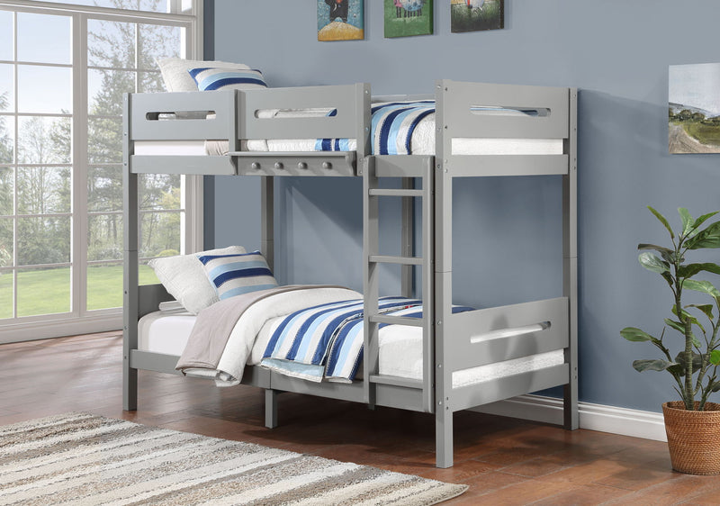 Edah - Twin Twin Bunk Bed - Gray