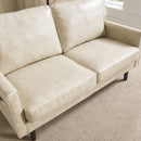 Mid Century Modern Loveseat Sofa With USB Ports, Removable Pillow Cover