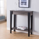 Modern Two Toned Console With Two Shelves