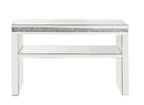 Noralie - 32" Sofa Table - Mirrored & Faux Diamonds