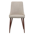 Mid Century Modern Fabric Armless Dining Chair