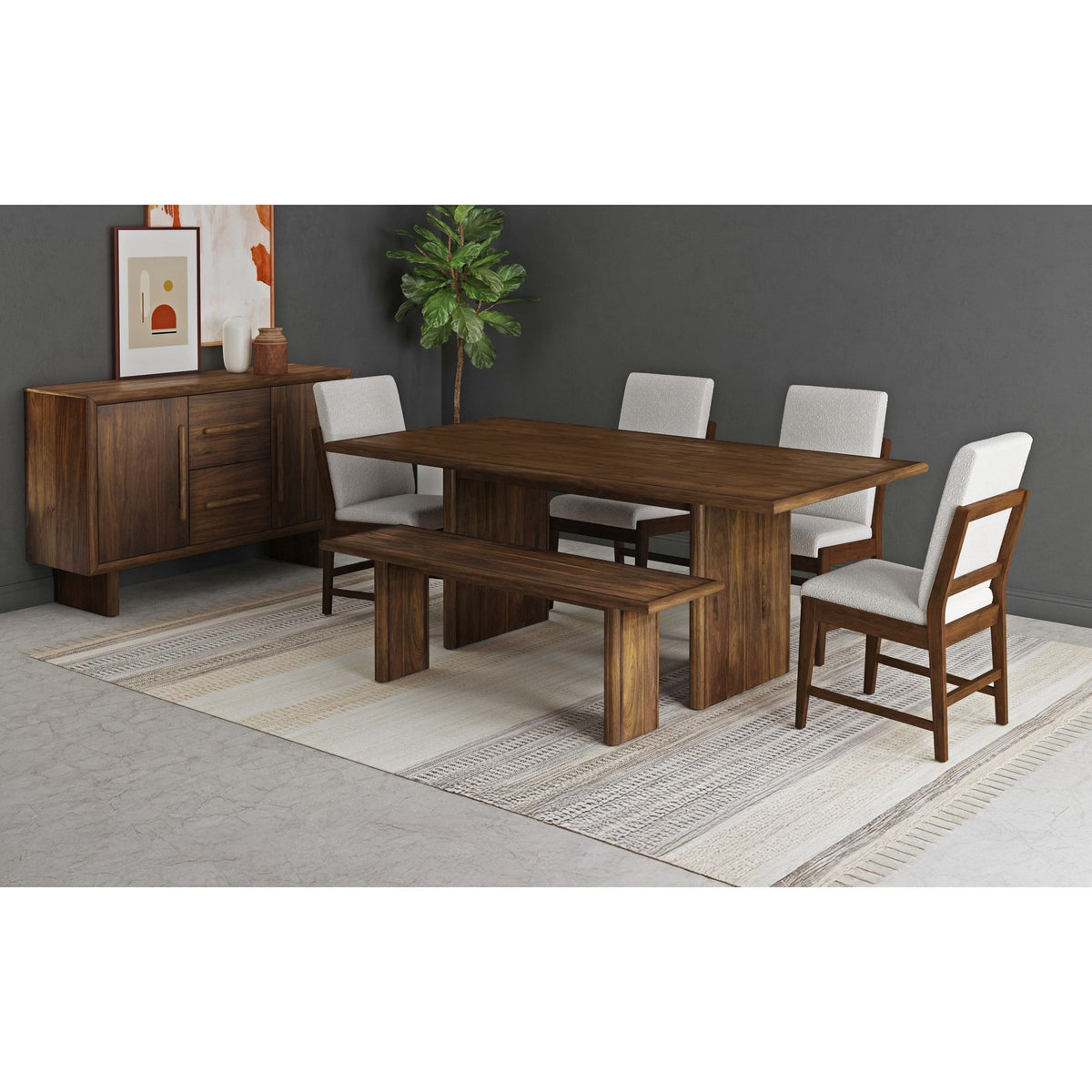 Brisbane Standard Height Dining Set in Dark Brown by Elements International, view 29