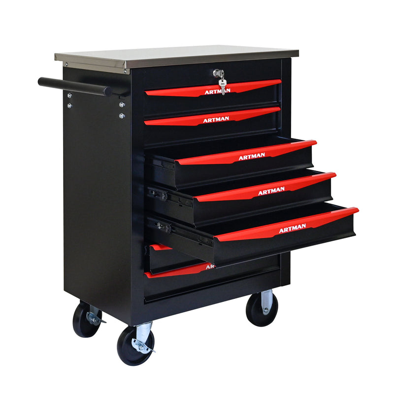 Drawer Multifunctional Tool Cart With Wheels For Garage