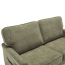 Mid Century Modern Loveseat Sofa With USB Ports, Removable Pillow Cover