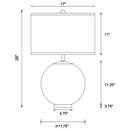 Kenny - Drum Shade Clear Glass Table Lamp - Brass - Atlantic Fine Furniture Inc