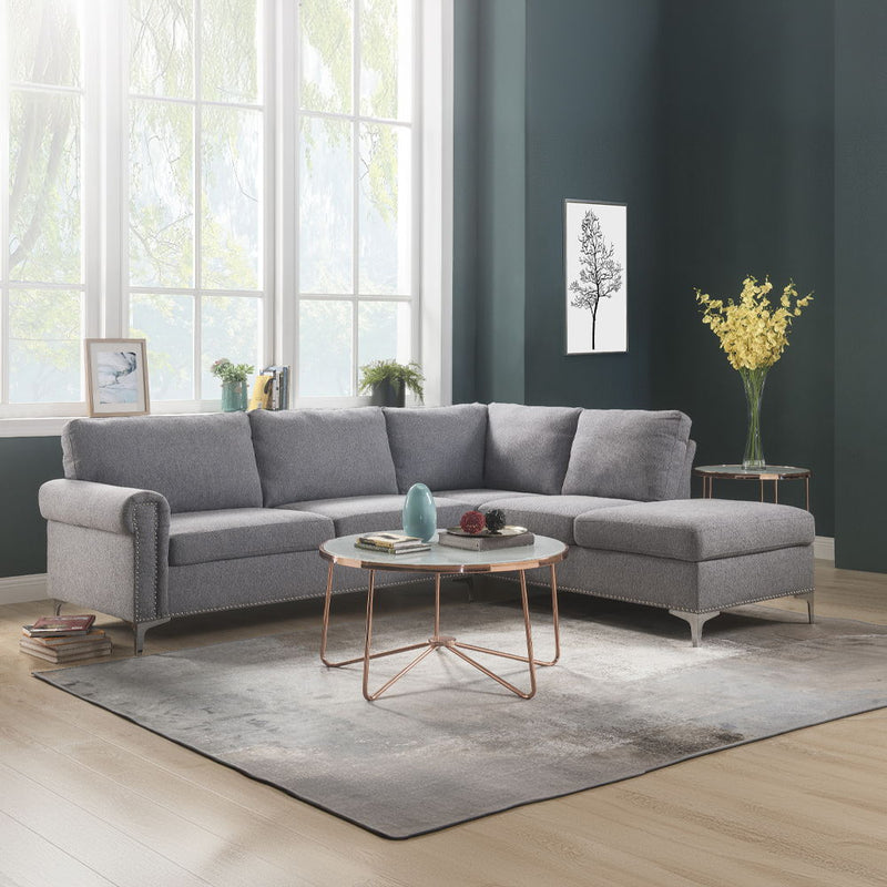 Melvyn - Sectional Sofa - Gray Fabric