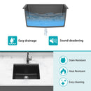 Quartz Composite Kitchen Sink With Workstation, Undermount