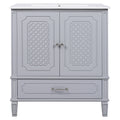 Vintage Style Bathroom Vanity With Sink, Multi Functional Storage, Soft-Closing Door