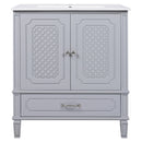 Vintage Style Bathroom Vanity With Sink, Multi Functional Storage, Soft-Closing Door