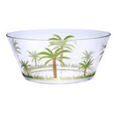 Palm Tree Acrylic Serving Bowls, Unbreakable Large Plastic Bowls