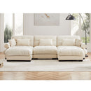 Super Comfort Oversized Modular Sectional Sofa With Movable Ottoman