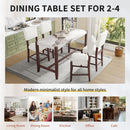 5 Piece Counter Height Dining Set With 4 Upholstered Chairs