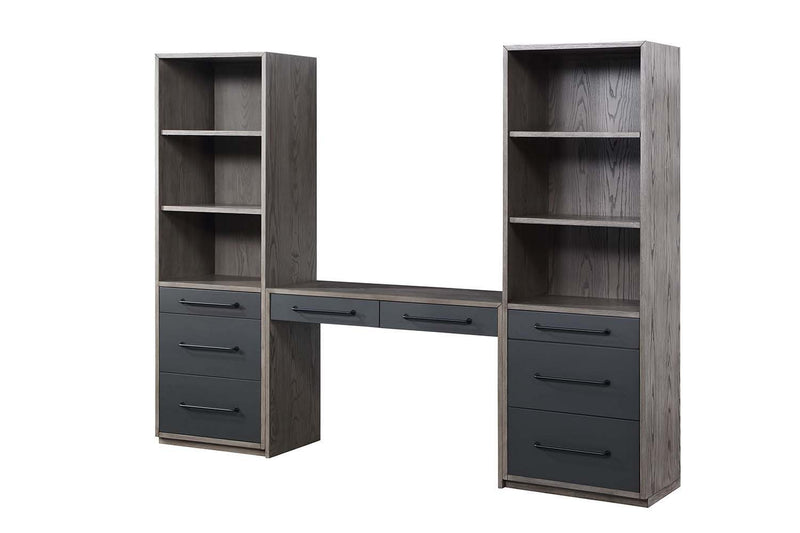 Estevon - Bookshelf - Gray Oak Finish - Atlantic Fine Furniture Inc