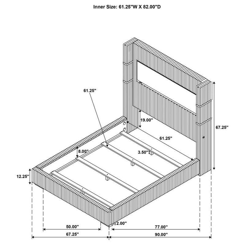 Tisdall - Upholstered Fireplace Bed