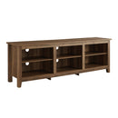 Modern Transitional 3 Shelf Open Storage TV Stand
