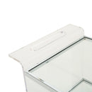 Elegant Acrylic Bar Cart With Tempered Glass Shelves And Rattan Metal Frame - Clear