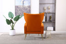 Modern Accent Chair With Ottoman, Comfy Armchair For Living Room